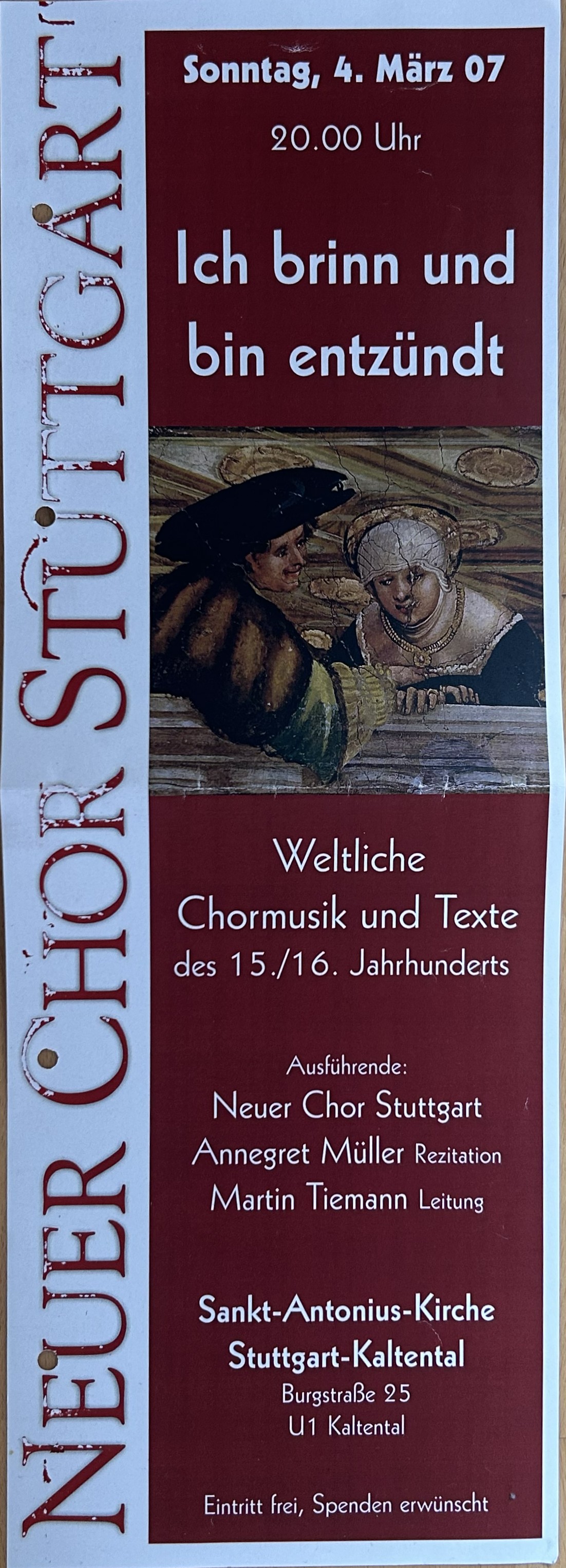 Flyer Ich brinn und bin entzündt