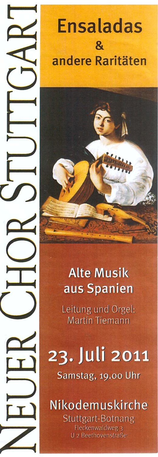 Flyer Ensaladas und andere Raritäten – Alte Musik aus Spanien